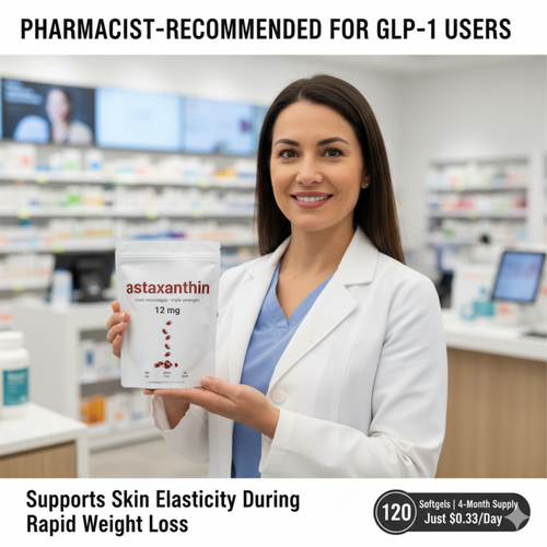 Serouna® Astaxanthin Softgels for GLP-1 Skin Support