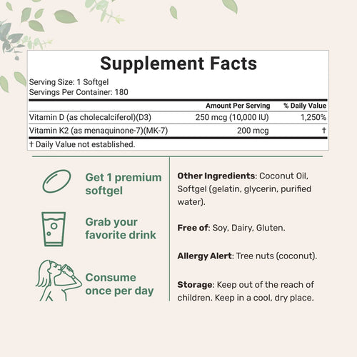 Serouna® Extra Strength Vitamin D3 & K2
